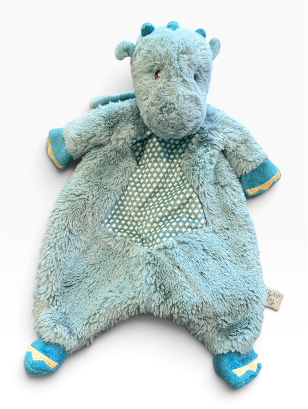 Douglas Baby Blue Plush Dragon Lovey Blanket
